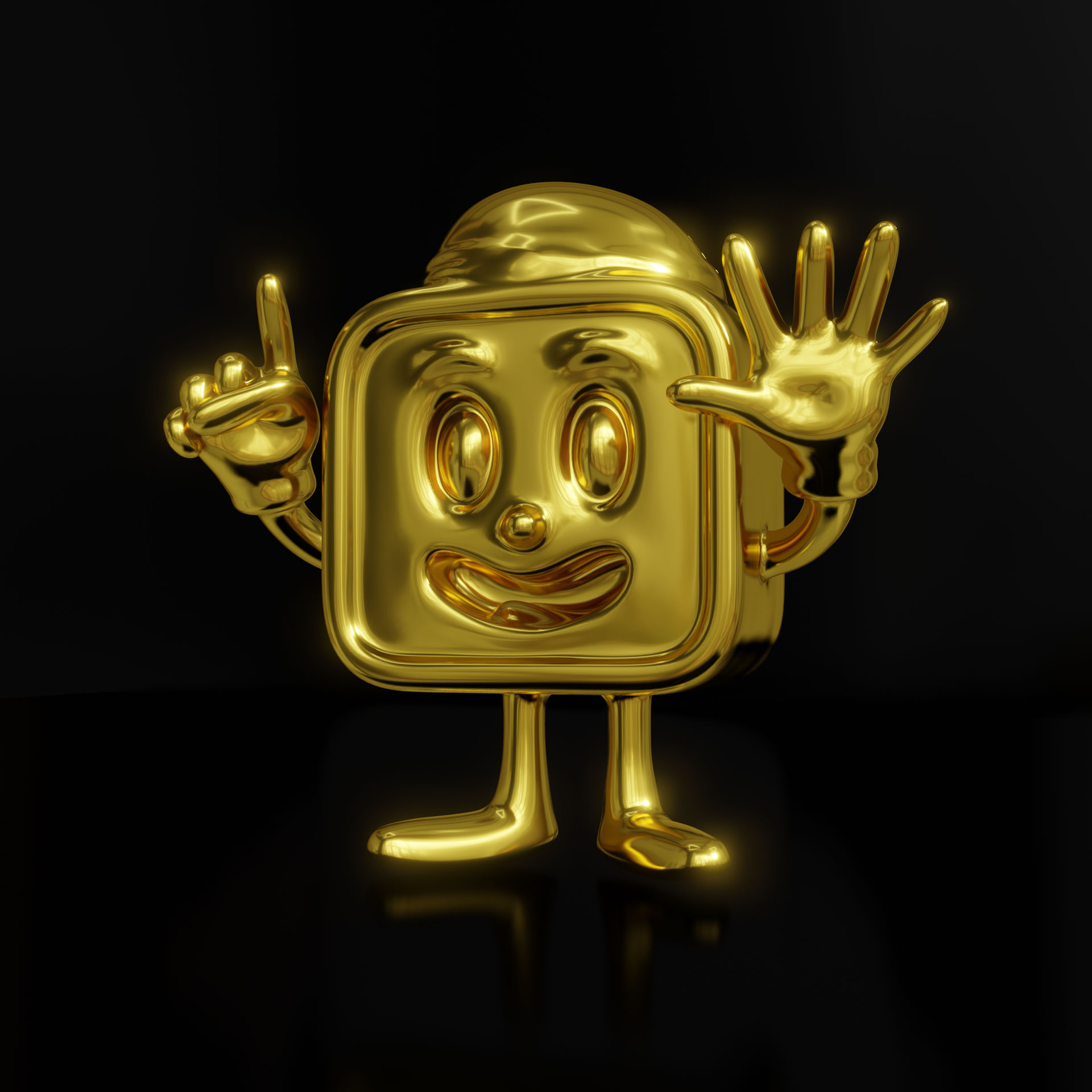 Playful golden character design by Chez Koop – Manitoba's creative graphic design studio